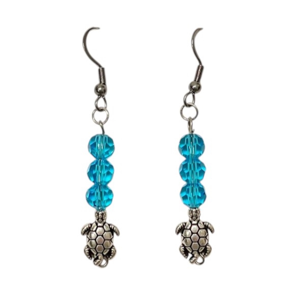Turtle Beaded Earrings NEW